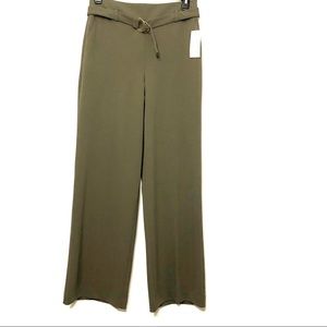 Calvin Klein olive green wide leg pants with belt